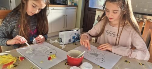 girls, art, home ed, rainy days
