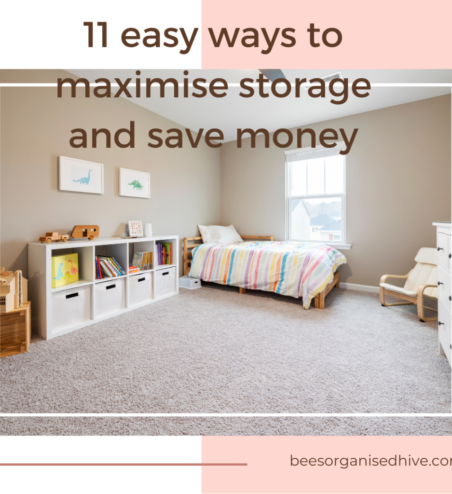 maximise storage and save money, organising your living room, living with less, tidy family house, new year