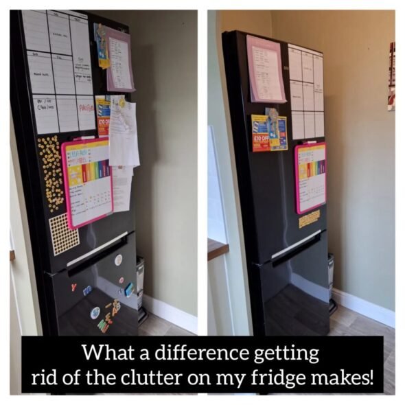 Bees fridge. declutter, clutter, tidy, organised, lifestyle