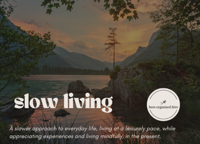 slow life, living with less