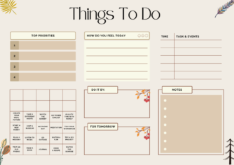 to-do list and free printable, being organised, February