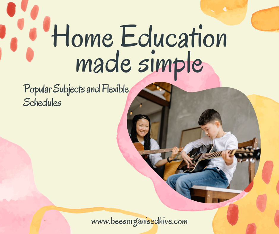 home education, tidy family house