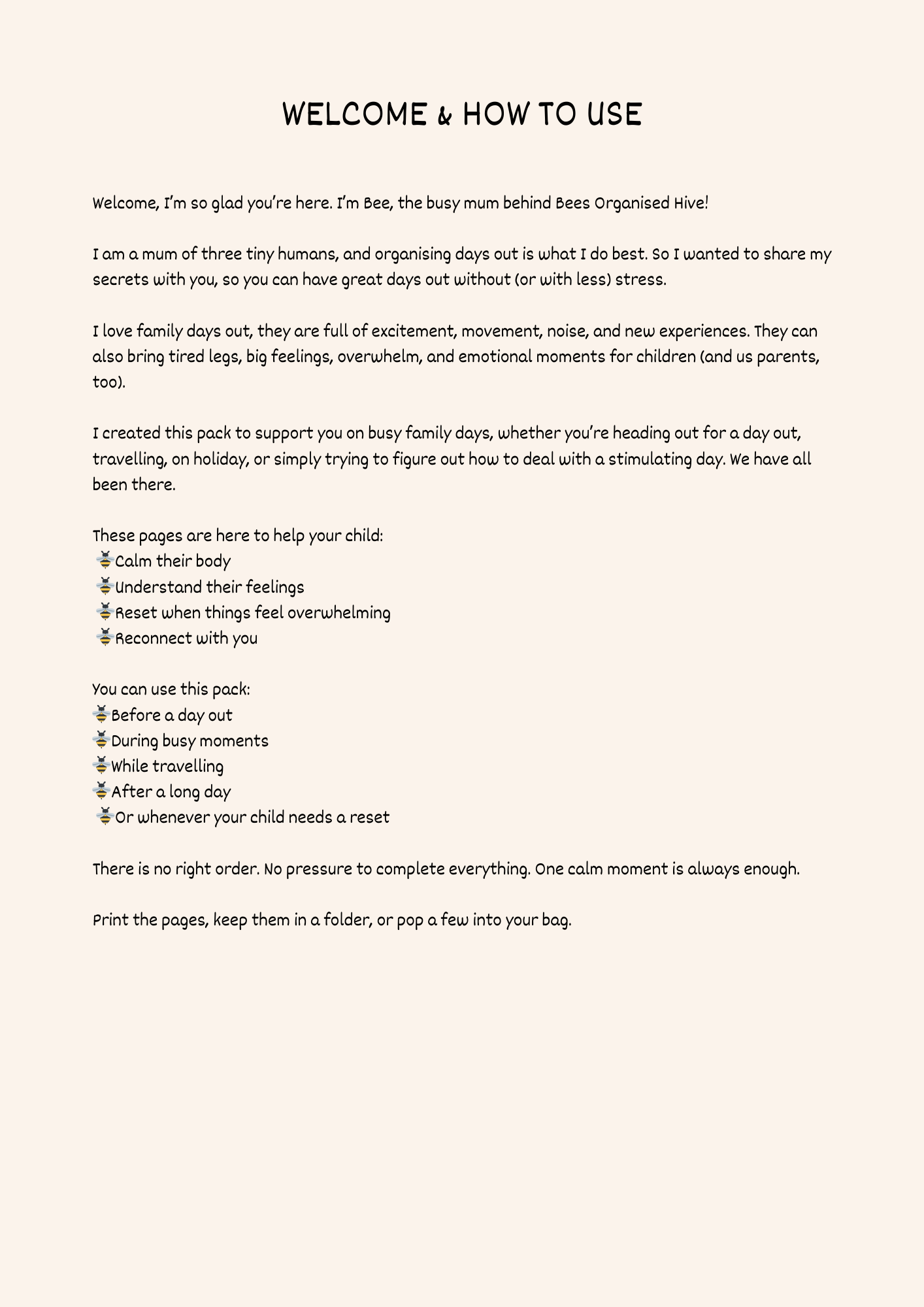 The Calm Days Out Activity Pack - Image 3